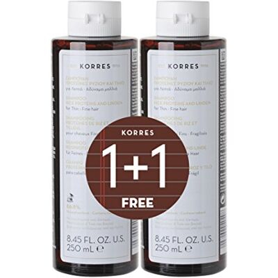 KORRES 1 + 1 set Rice Proteins shampoo, 1 verpakking (2 x 250 ml) KORRES 1 + 1 set Rice Proteins shampoo, 1 verpakking (2 x 250 ml)
