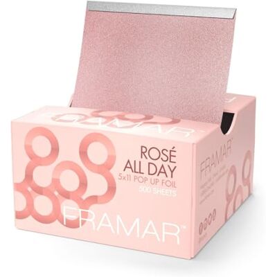 FRAMAR Aluminiumpapier voor kappers: roségoud, professioneel Kapper Foil voor Pop Up Meches FRAMAR Aluminiumpapier voor kappers: roségoud, professioneel Kapper Foil voor Pop Up Meches