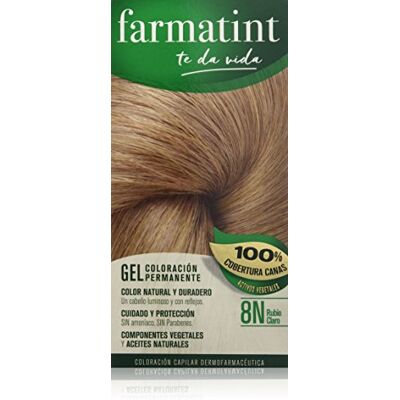 FARMATINT 8N lichtblond gel natuurlijke en duurzame kleur plantaardige componenten en natuurlijke oliën ammoniakvrij zonder parabenen dermatologisch getest 135 ml FARMATINT 8N lichtblond gel natuurlijke en duurzame kleur plantaardige componenten en natuurlijke oliën ammoniakvrij zonder parabenen dermatologisch getest 135 ml
