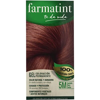 FARMATINT Gel Natuurlijke en duurzame kleur plantaardige componenten en natuurlijke oliën ammoniakvrij parabenen vrij dermatologisch getest 5M lichtbruin mahonie 135 ml FARMATINT Gel Natuurlijke en duurzame kleur plantaardige componenten en natuurlijke oliën ammoniakvrij parabenen vrij dermatologisch getest 5M lichtbruin mahonie 135 ml