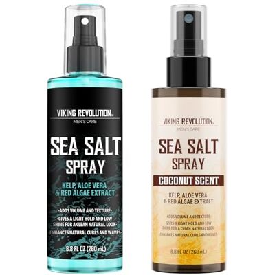 Viking Sea Salt Haarspray, gestructureerde haarspray met Kelp, aloë vera en rode algenextract om volume en textuur toe te voegen, Ocean Breeze en Coconut Scent, 8,8 oz per stuk Viking Sea Salt Haarspray, gestructureerde haarspray met Kelp, aloë vera en rode algenextract om volume en textuur toe te voegen, Ocean Breeze en Coconut Scent, 8,8 oz per stuk