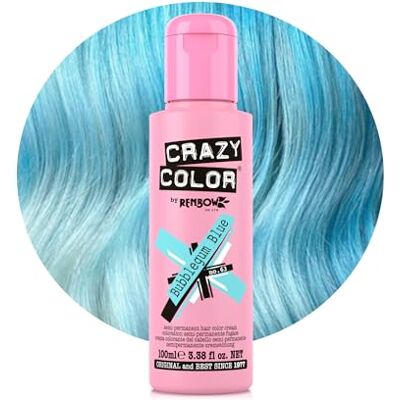 Crazy Color Renbow Haarverf, semi-verzorgend, bubblegum blauw, 100 ml Crazy Color Renbow Haarverf, semi-verzorgend, bubblegum blauw, 100 ml
