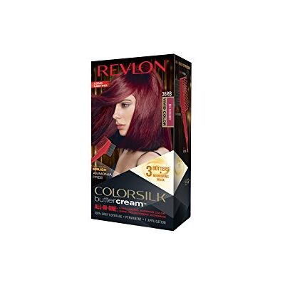 REVLON Colorsilk Buttercream™ All-in-One luxe haarkleur, nummer 36RB bordeauxrood, heldere kleur, glans, voeding en topbedekking REVLON Colorsilk Buttercream™ All-in-One luxe haarkleur, nummer 36RB bordeauxrood, heldere kleur, glans, voeding en topbedekking