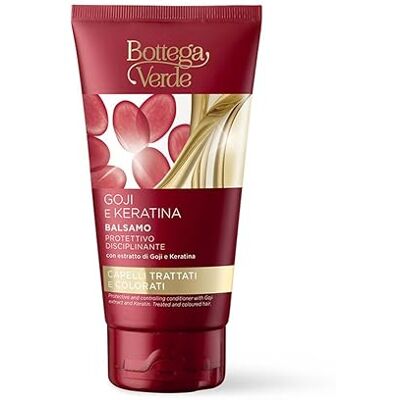 Bottega Verde , Goji en Keratina disciplinerende beschermende balsem met goji-extract en keratine (150 ml) behandeld en gekleurd haar Bottega Verde , Goji en Keratina disciplinerende beschermende balsem met goji-extract en keratine (150 ml) behandeld en gekleurd haar