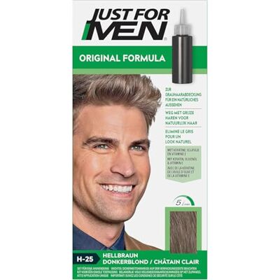 Just for men originele formule, haarkleur, licht kastanjebruin, om de originele kleur te herstellen voor een natuurlijke look H25 Just for men originele formule, haarkleur, licht kastanjebruin, om de originele kleur te herstellen voor een natuurlijke look H25