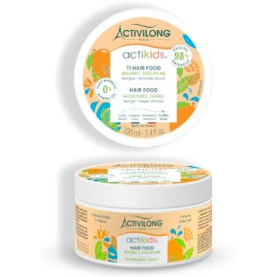 Activilong Ti Hair Food Actikids Zonder uitspoelen Kinky krullend haar Vanaf 3 jaar Voedt en discipline Natuurlijke ingrediënten Veganistisch Hypoallergene geur Made in France 100ml Activilong Ti Hair Food Actikids Zonder uitspoelen Kinky krullend haar Vanaf 3 jaar Voedt en discipline Natuurlijke ingrediënten Veganistisch Hypoallergene geur Made in France 100ml