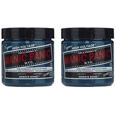 Manic Panic Siren's Song Classic Creme Vegan Cruelty Free Green Semi Permanent Hair Dye 2 x 118ml Manic Panic Siren's Song Classic Creme Vegan Cruelty Free Green Semi Permanent Hair Dye 2 x 118ml