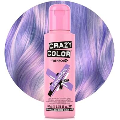Crazy Color Renbow Haarkleurcrème lavendel en roze, 100 ml Crazy Color Renbow Haarkleurcrème lavendel en roze, 100 ml