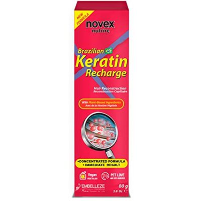 Novex Embelleze Queratina Recarga keratine navulverpakking voor Braziliaans haar, 80 ml Novex Embelleze Queratina Recarga keratine navulverpakking voor Braziliaans haar, 80 ml