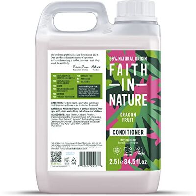 FAITH IN NATURE Natuurlijke drakenvrucht conditioner, vitaliserend, veganistisch en dierproefvrij, SLS- en parabenen, voor alle haartypes, 2,5 liter FAITH IN NATURE Natuurlijke drakenvrucht conditioner, vitaliserend, veganistisch en dierproefvrij, SLS- en parabenen, voor alle haartypes, 2,5 liter