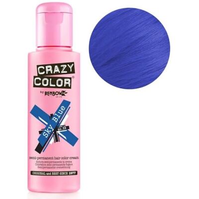 Crazy Color Renbow Crazy Colour Sky Blue Crème Semi-Permanent 100 ml Crazy Color Renbow Crazy Colour Sky Blue Crème Semi-Permanent 100 ml