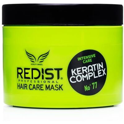 Redist Keratine haarmasker 475 ml Intensieve herstellende en voedende behandeling met keratinecomplex Versterkt, glad en herstelt de glans van droog, beschadigd en gekleurd haar Redist Keratine haarmasker 475 ml Intensieve herstellende en voedende behandeling met keratinecomplex Versterkt, glad en herstelt de glans van droog, beschadigd en gekleurd haar