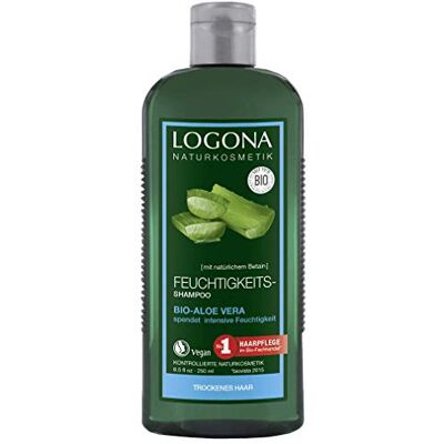 LOGONA Naturkosmetik Vochtinbrengende shampoo voor natuurlijk gehydrateerd haar, geschikt voor droog haar, hydraterende shampoo met biologische aloë vera, 1 x 250 ml LOGONA Naturkosmetik Vochtinbrengende shampoo voor natuurlijk gehydrateerd haar, geschikt voor droog haar, hydraterende shampoo met biologische aloë vera, 1 x 250 ml