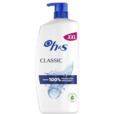 Head & Shoulders H&S Classic Anti-roos shampoo 1000 ml met dispenser, voor dagelijks gebruik, tot 100% bescherming tegen roos, klinisch getest, voor alle haar- en huidtypes Head & Shoulders H&S Classic Anti-roos shampoo 1000 ml met dispenser, voor dagelijks gebruik, tot 100% bescherming tegen roos, klinisch getest, voor alle haar- en huidtypes