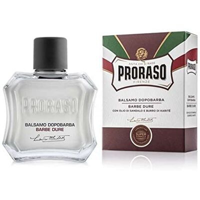 Proraso Aftershave voor heren, harde baard, 3 x 100 ml, aftershave voor heren met sandelolie-extracten en sheaboter, rustgevend en hydraterend, gemaakt in Italië Proraso Aftershave voor heren, harde baard, 3 x 100 ml, aftershave voor heren met sandelolie-extracten en sheaboter, rustgevend en hydraterend, gemaakt in Italië