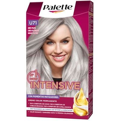 Schwarzkopf Palette Intensive Color permanente haarcrème, toon U71 zilvergrijs Schwarzkopf Palette Intensive Color permanente haarcrème, toon U71 zilvergrijs