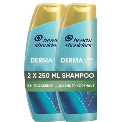 Head & Shoulders DERMAXPRO 2 x 250 ml rustgevende shampoo met anti-roos shampoo en anti-huid masker met aloë vera actief tegen jeuk en droge hoofdhuid Head & Shoulders DERMAXPRO 2 x 250 ml rustgevende shampoo met anti-roos shampoo en anti-huid masker met aloë vera actief tegen jeuk en droge hoofdhuid