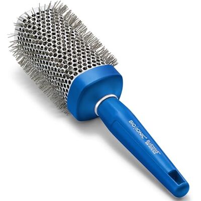Bio Ionic BlueWave XL ronde borstel, NanoIonic conditioneringsborstel, gekrompen borstel voor extra spanning, zachte aanraking, gemakkelijk vast te pakken handgreep Bio Ionic BlueWave XL ronde borstel, NanoIonic conditioneringsborstel, gekrompen borstel voor extra spanning, zachte aanraking, gemakkelijk vast te pakken handgreep