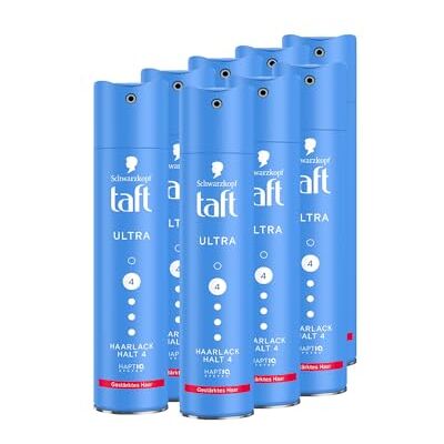 TAFT Schwarzkopf Set van 8 ultra haarlakken (8 x 250 ml), fixatie 4, voor alle haartypes, veganistische formule TAFT Schwarzkopf Set van 8 ultra haarlakken (8 x 250 ml), fixatie 4, voor alle haartypes, veganistische formule