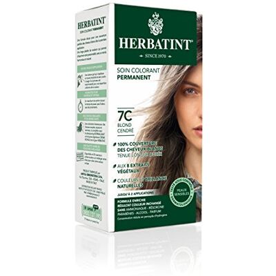 Herbatint Permanente haarkleuring 7C asblond, 150 ml, ammoniakvrij, 100% dekking van grijs haar, dermatologisch getest voor de gevoelige huid, met 8 biologische plantenextracten Herbatint Permanente haarkleuring 7C asblond, 150 ml, ammoniakvrij, 100% dekking van grijs haar, dermatologisch getest voor de gevoelige huid, met 8 biologische plantenextracten