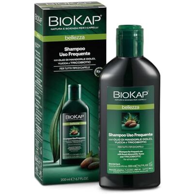BIOKAP Shampoo voor veelvuldig gebruik met Tricobiotic, met zoete amandelolie, voor alle haartypes, 200 ml BIOKAP Shampoo voor veelvuldig gebruik met Tricobiotic, met zoete amandelolie, voor alle haartypes, 200 ml