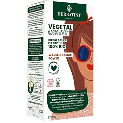 Herbatint Vegetal Color 100% natuurlijke en biologische plantaardige kleuring WARM CHESTNUT POWER warm kastanjebruin 100 g Herbatint Vegetal Color 100% natuurlijke en biologische plantaardige kleuring WARM CHESTNUT POWER warm kastanjebruin 100 g
