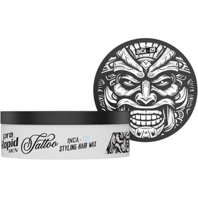 Pro Rapid Men Pro Rapid Tattoo Inca 09 Spider Hair Styling Wax, 150 ml, professionele stylingwax met matte afwerking, textuur, volume, verdikking en anti-kroeseffect Pro Rapid Men Pro Rapid Tattoo Inca 09 Spider Hair Styling Wax, 150 ml, professionele stylingwax met matte afwerking, textuur, volume, verdikking en anti-kroeseffect