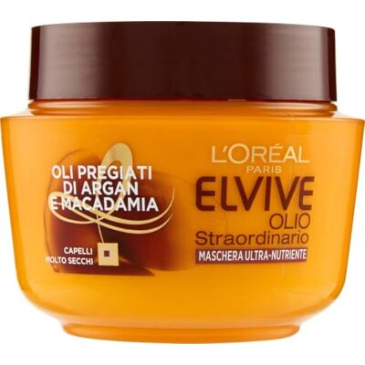L'Oreal Paris Elvive L'Oréal Paris Elvive voedend masker voor droog of gebleekt haar, buitengewone olie, 300 ml, 3 x 300 ml, 900 ml L'Oreal Paris Elvive L'Oréal Paris Elvive voedend masker voor droog of gebleekt haar, buitengewone olie, 300 ml, 3 x 300 ml, 900 ml