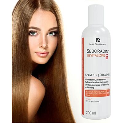 SEBORADIN Revitaliserende shampoo met Natrel-extracten en ginseng, voor dames en heren, voor beschadigd haar, 200 ml SEBORADIN Revitaliserende shampoo met Natrel-extracten en ginseng, voor dames en heren, voor beschadigd haar, 200 ml