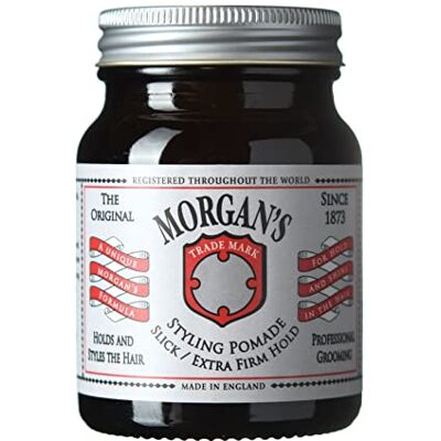 Morgans Morgan 's Pomade Pomade voor gladde looks, hoge glans en sterke grip, geschikt voor dik en weerbarstig haar, ideaal voor volumineuze kapsels, 100 g Morgans Morgan 's Pomade Pomade voor gladde looks, hoge glans en sterke grip, geschikt voor dik en weerbarstig haar, ideaal voor volumineuze kapsels, 100 g