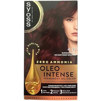 Syoss Oleo Intense Haarverf 4-23 Bordeaux Rood Syoss Oleo Intense Haarverf 4-23 Bordeaux Rood
