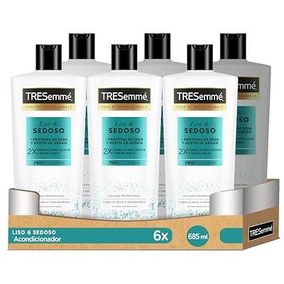 TRESemmé Gladde en zijdeachtige conditioner voor droog of krullend haar, 685 ml x 6 TRESemmé Gladde en zijdeachtige conditioner voor droog of krullend haar, 685 ml x 6