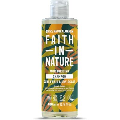 Faith in Nature Natuurlijke shampoo met shea en argan, hydraterend voor krullend haar en droge hoofdhuid, veganistisch en dierproefvrij, SLS, siliconen of parabenen, 400 ml Faith in Nature Natuurlijke shampoo met shea en argan, hydraterend voor krullend haar en droge hoofdhuid, veganistisch en dierproefvrij, SLS, siliconen of parabenen, 400 ml