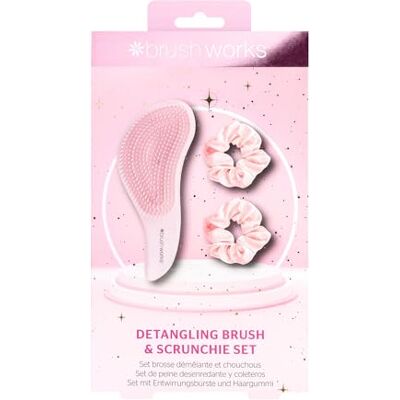 Brushworks Set ontwarrende borstel en scrunchie Brushworks Set ontwarrende borstel en scrunchie