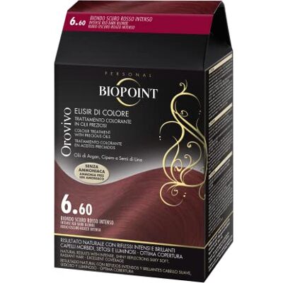 BIOPOINT Orovivo Haarset met 6,60 stuks, donkerblond, intensief, rood, oliekleurig, zonder ammoniak, voedend en stralend effect, geeft een intense en glanzende kleur, 142 ml BIOPOINT Orovivo Haarset met 6,60 stuks, donkerblond, intensief, rood, oliekleurig, zonder ammoniak, voedend en stralend effect, geeft een intense en glanzende kleur, 142 ml