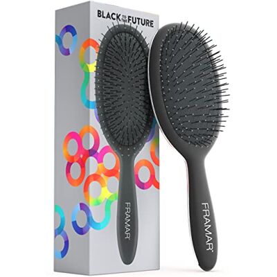 FRAMAR Detangle Haarborstel Voor Dames Nat Haar Borstel Zwart, Haarborstels Voor Vrouwen, Haarborstel, Effectief Ontwarren, Vermindert Haarbreuk en Regen Zwart FRAMAR Detangle Haarborstel Voor Dames Nat Haar Borstel Zwart, Haarborstels Voor Vrouwen, Haarborstel, Effectief Ontwarren, Vermindert Haarbreuk en Regen Zwart