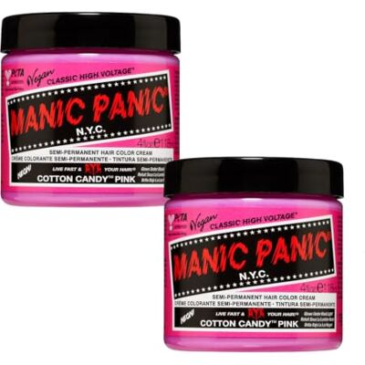 Manic Panic Cotton Candy Classic Creme Vegan Cruelty Free Pink Semi Permanent Hair Dye 118ml Manic Panic Cotton Candy Classic Creme Vegan Cruelty Free Pink Semi Permanent Hair Dye 118ml