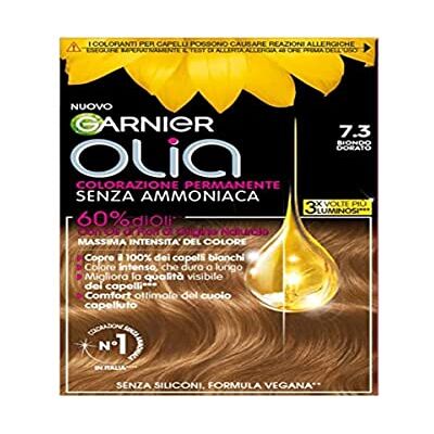 Garnier Olia Haarverf, permanente haarkleur zonder ammoniak, natuurlijke oorsprong, veganistische formule, goudblond Garnier Olia Haarverf, permanente haarkleur zonder ammoniak, natuurlijke oorsprong, veganistische formule, goudblond