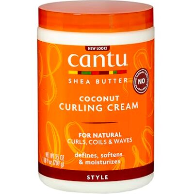CANTU Karitéboter voor echt haar, kokosnoot, krullende saloncrème, 758 ml (verpakking kan variëren) CANTU Karitéboter voor echt haar, kokosnoot, krullende saloncrème, 758 ml (verpakking kan variëren)