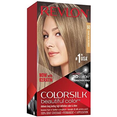 REVLON ColorSilk 60 Rubio Claro Ceniza Sin Amoniaco REVLON ColorSilk 60 Rubio Claro Ceniza Sin Amoniaco