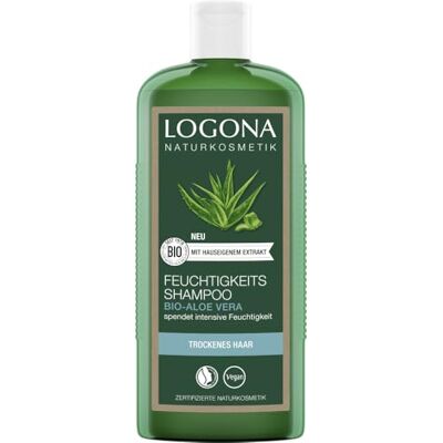 LOGONA Naturkosmetik Hydraterende shampoo voor natuurlijk gehydrateerd haar, geschikt voor droog haar, hydraterende shampoo met biologische aloë vera, per stuk verpakt (1 x 250 ml) LOGONA Naturkosmetik Hydraterende shampoo voor natuurlijk gehydrateerd haar, geschikt voor droog haar, hydraterende shampoo met biologische aloë vera, per stuk verpakt (1 x 250 ml)