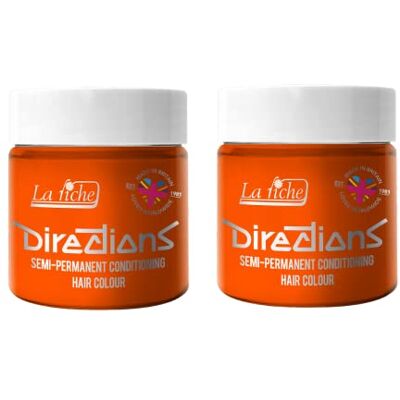 La Riche Directions Haarverf, semi-permanent, neonoranje, 100 ml, 2 stuks La Riche Directions Haarverf, semi-permanent, neonoranje, 100 ml, 2 stuks