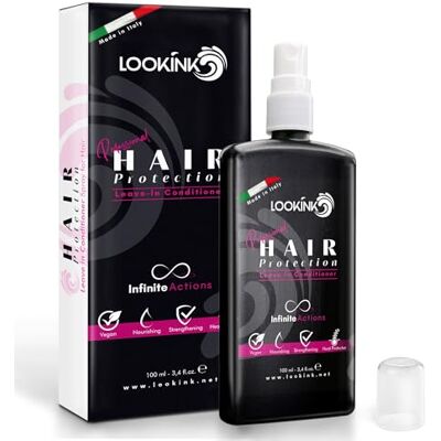 Lookink Haarbescherming, 100 ml, professionele hittebescherming voor haar, thermische bescherming 230 °C/UV, anti-kroes, geurremmend, vochtbestendig, hydrateert, herstelt en ontwart, gemaakt in Italië Lookink Haarbescherming, 100 ml, professionele hittebescherming voor haar, thermische bescherming 230 °C/UV, anti-kroes, geurremmend, vochtbestendig, hydrateert, herstelt en ontwart, gemaakt in Italië