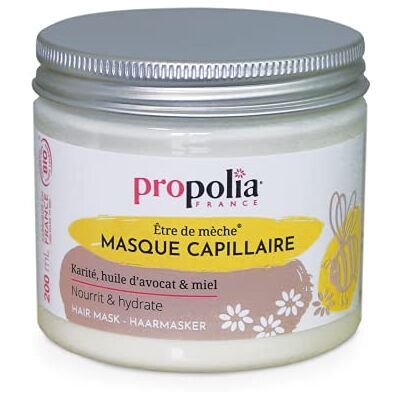 Propolia Bio Haarmasker Voedt en hydrateert droog en beschadigd haar Honing, Sheaboter & Avocado-olie Gemaakt in Frankrijk 200 ml Propolia Bio Haarmasker Voedt en hydrateert droog en beschadigd haar Honing, Sheaboter & Avocado-olie Gemaakt in Frankrijk 200 ml