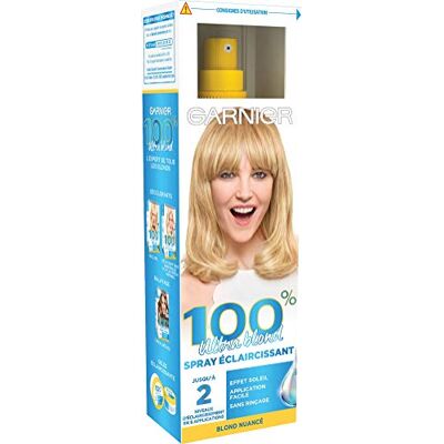 Garnier 100% Ultra Blond verhelderende spray, natuurlijk & progressief, highlights, Cristal Soleil 125 ml Garnier 100% Ultra Blond verhelderende spray, natuurlijk & progressief, highlights, Cristal Soleil 125 ml