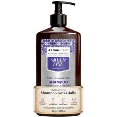 Arganicare Silver Shampoo 400 ml, paars pigment voor blond haar, arganolie en keratine, neutraliseert de gele tint, verzorging voor gekleurd en natuurlijk haar Arganicare Silver Shampoo 400 ml, paars pigment voor blond haar, arganolie en keratine, neutraliseert de gele tint, verzorging voor gekleurd en natuurlijk haar