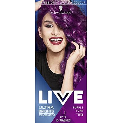 LIVE Schwarzkopf Ultra Brights # Purple Punk 094 LIVE Schwarzkopf Ultra Brights # Purple Punk 094