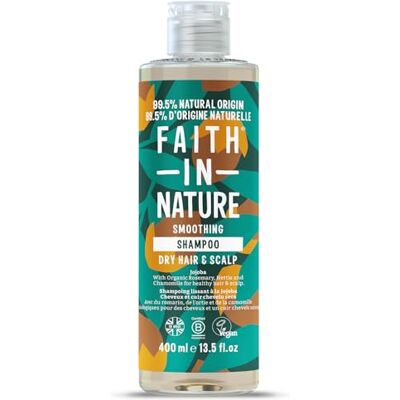 FAITH IN NATURE Jojoba Natuurlijke shampoo, glad, veganistisch en dierproefvrij, SLS-vrij en parabenen, normaal of droog haar, 400 ml FAITH IN NATURE Jojoba Natuurlijke shampoo, glad, veganistisch en dierproefvrij, SLS-vrij en parabenen, normaal of droog haar, 400 ml