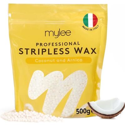 MYLEE Professional Harde Waxparels 500g, Striploze Ontharingsharskorrels Wax Parels Geen Strip Nodig, Pijnloos Zachte Ontharing van Hele Lichaam, Gezicht & Bikinilijn (Kokosnoot & Arnica) MYLEE Professional Harde Waxparels 500g, Striploze Ontharingsharskorrels Wax Parels Geen Strip Nodig, Pijnloos Zachte Ontharing van Hele Lichaam, Gezicht & Bikinilijn (Kokosnoot & Arnica)