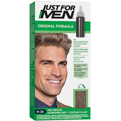Just for men De lichtbruine haarverf van For Men biedt een natuurlijke kleur voor een natuurlijke look, H25 Just for men De lichtbruine haarverf van For Men biedt een natuurlijke kleur voor een natuurlijke look, H25
